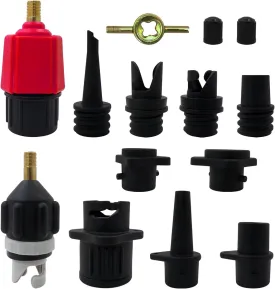 2025 New Inflatable SUP Pump Adaptor with 9 Standard Conventional Air Pump Adapter for Inflatables, Paddle Board Pump Attachment Inflatable Boat Air Valve Adapter