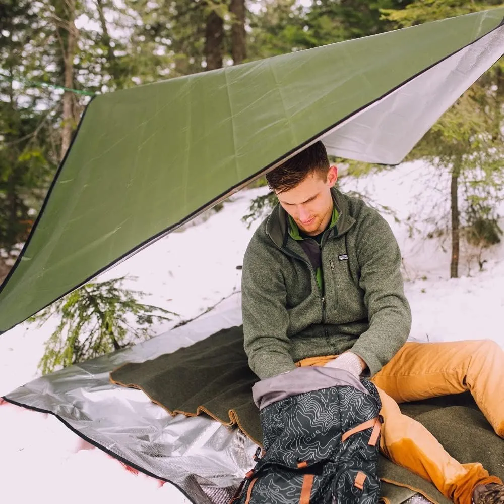 Arcturus Heavy Duty Survival Blanket  Insulated Thermal Reflective Tarp - 60" x 82". All-Weather, Reusable Emergency Blanket for Car or Camping (Desert Camo)