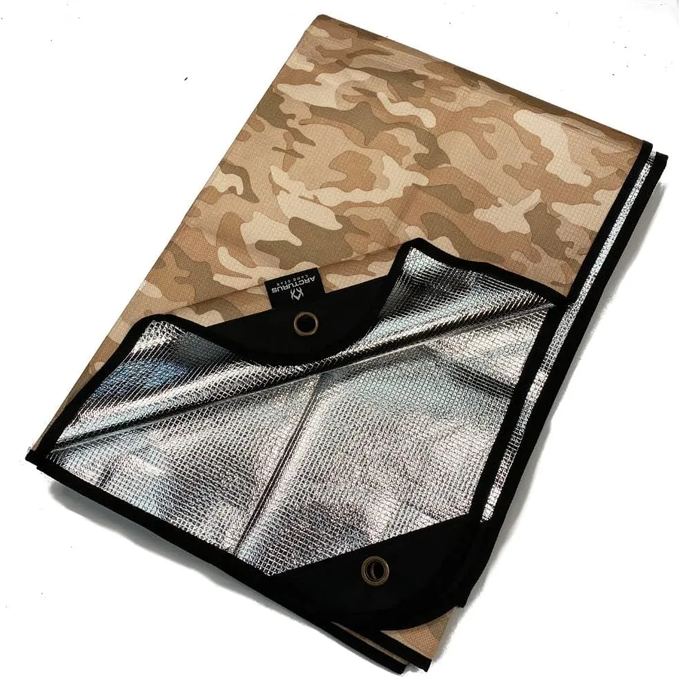 Arcturus Heavy Duty Survival Blanket  Insulated Thermal Reflective Tarp - 60" x 82". All-Weather, Reusable Emergency Blanket for Car or Camping (Desert Camo)