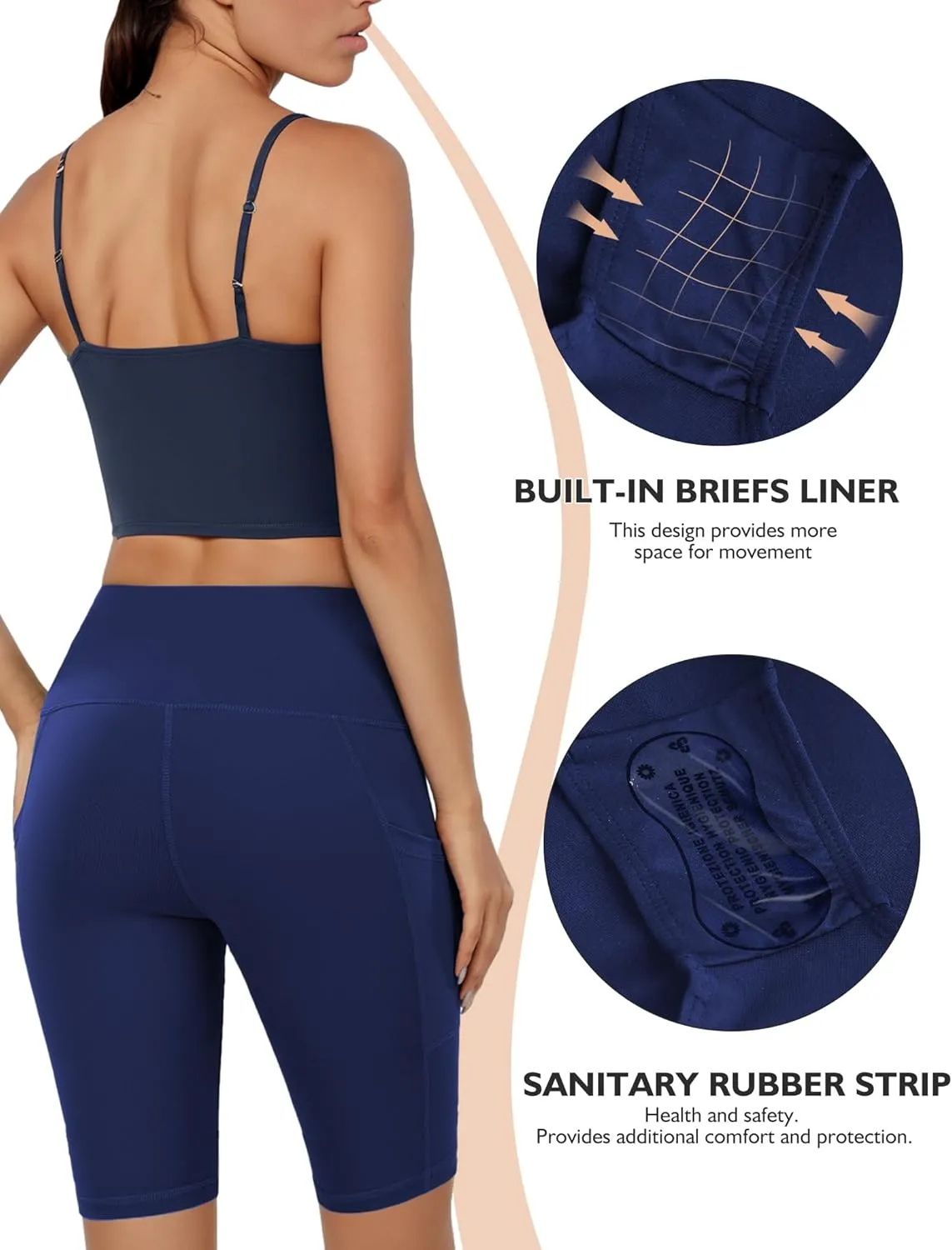 Buauty High-Waisted Women's 12" Swim Shorts with Liner UPF50  Board Shorts with Pockets Quick Dry Swimsuit Bottom