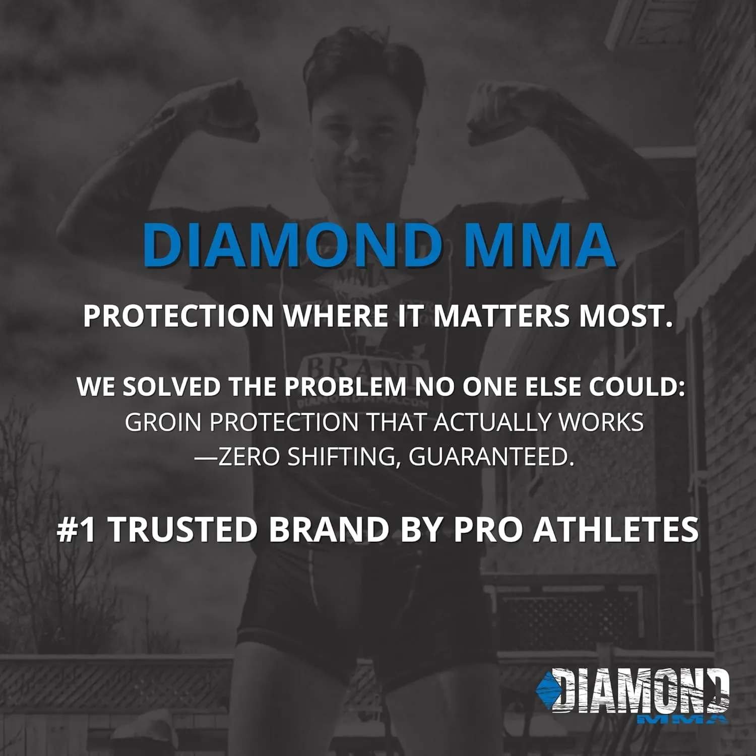 Diamond MMA Four-Strap Jock Strap Supporter with Built-in Athletic Cup Pocket for Sports