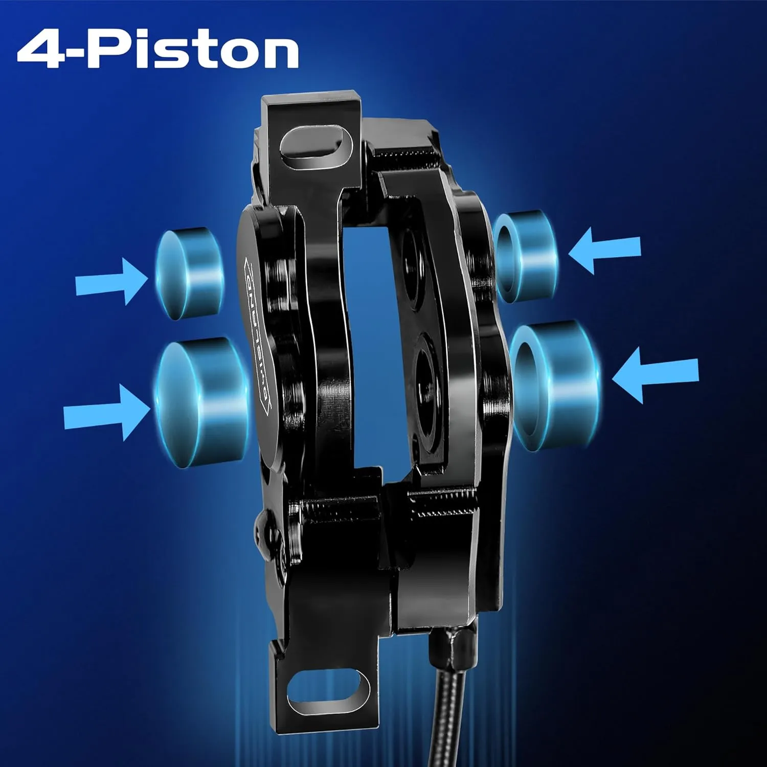 E-Bike Hydraulic Disc Brake Set 4-Pistons/2-Pistons, 2-PIN/3-PIN Pre-Bled with Mineral Oil Brakes KitFront and Rear Set180mm 2.3mm Thick Rotors