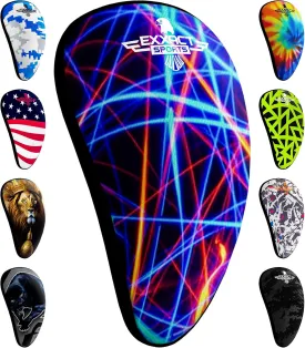 Exxact Sports Lightweight Athletic Cup Mens & Boys with Soft Rim Comfort for Superior Support, Baseball Cup Youth Boys for T-Ball, Football, Lacrosse, Hockey Groin Protector MMA Cup