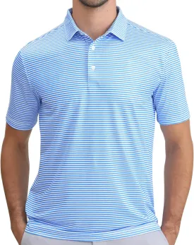 Funky Golf Polo Shirt Mens Performance 4 Way Stretch Quick Dry UPF 50 Polyester Print Short Sleeve Polo Tshirt