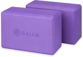 Gaiam Yoga Block - Supportive Latex-Free Eva Foam - Soft Non-Slip Surface with Beveled Edges for Yoga, Pilates, Meditation - Yoga Accessories for Stability, Balance, Deepen Stretches