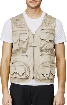 H2H Men's Active Wear Outdoor Vests Work Safari Fishing Travel Utility Summer Vest