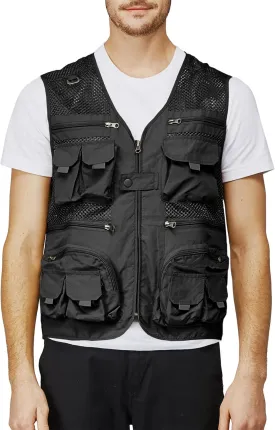 H2H Men's Active Wear Outdoor Vests Work Safari Fishing Travel Utility Summer Vest