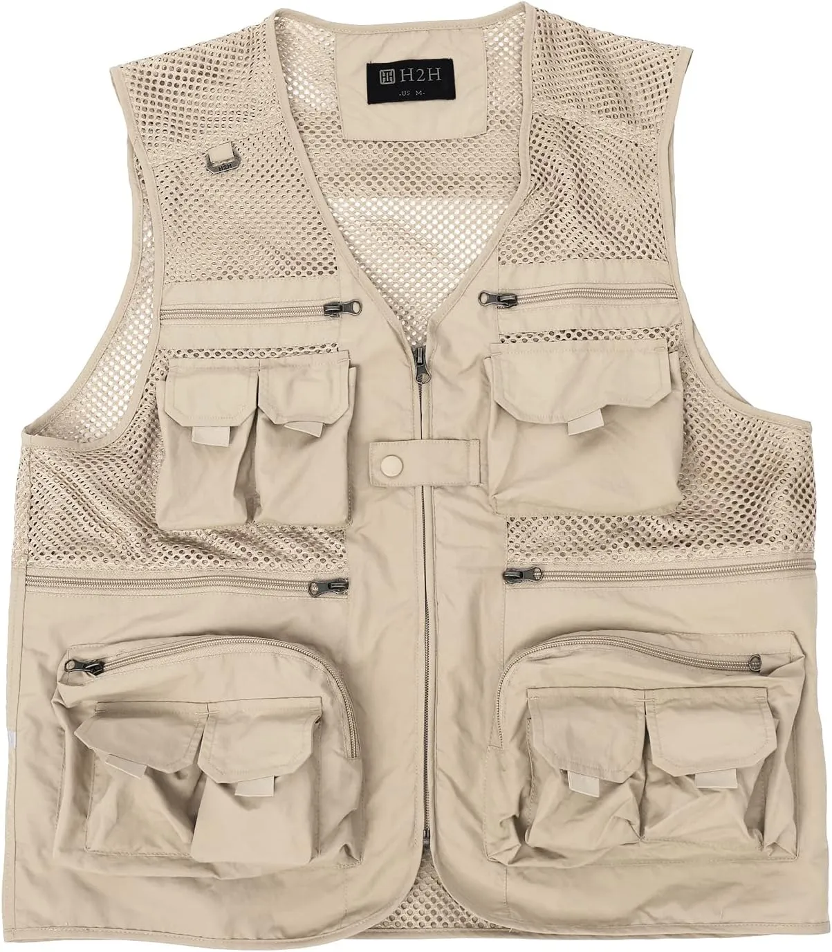 H2H Men's Active Wear Outdoor Vests Work Safari Fishing Travel Utility Summer Vest