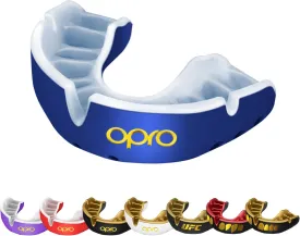 OPRO Gold Level Mouth Guard - Moldable Mouthguard with Premium Comfort Fit, and Multi-Layer Protection for Boxing, MMA, Rugby, Hockey, and Football Mouthpiece ?C Includes Case