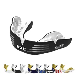 OPRO Instant Custom-Fit Mouth Guard, Dentist-Level Comfort, Protection & Fit - Moldable Mouthguard for Football, Boxing, Rugby, MMA, BJJ, UFC Mouth Piece- Includes Mouth Guard Case (UFC Black, Adult)