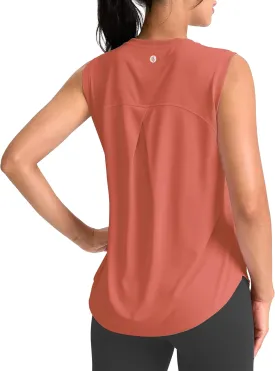 SANTINY Women's Sleeveless Workout Tops Breathable Lightweight Active Tennis Yoga Shirts Athletic Running Tank Tops for Women