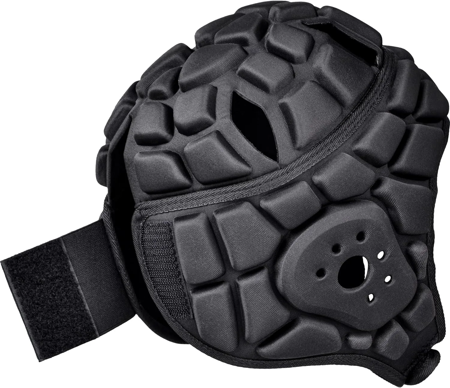 Soft Padded Helmet for Flag Football 7v7 Rugby Adjustable Soccer Goalie Headguard Headgear Sports Goalkeeper Cap Protection Kids Youth Adults