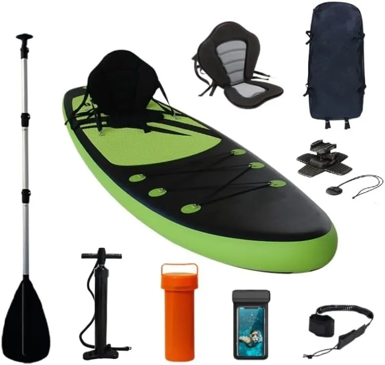 Surfboard SUP Inflatable Surfboard Longboard Surf Board Reinforced Electric Sup Board Double Valve Surf Paddle Board Wakeboard LSL125YH Outdoor Recreation
