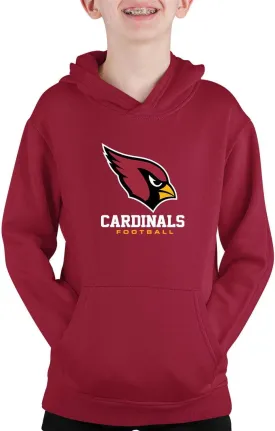 Team Fan Apparel Youth NFL Ultimate Fan Logo Fleece Hooded Sweatshirt -Tagless Football Pullover for Kids - Officially