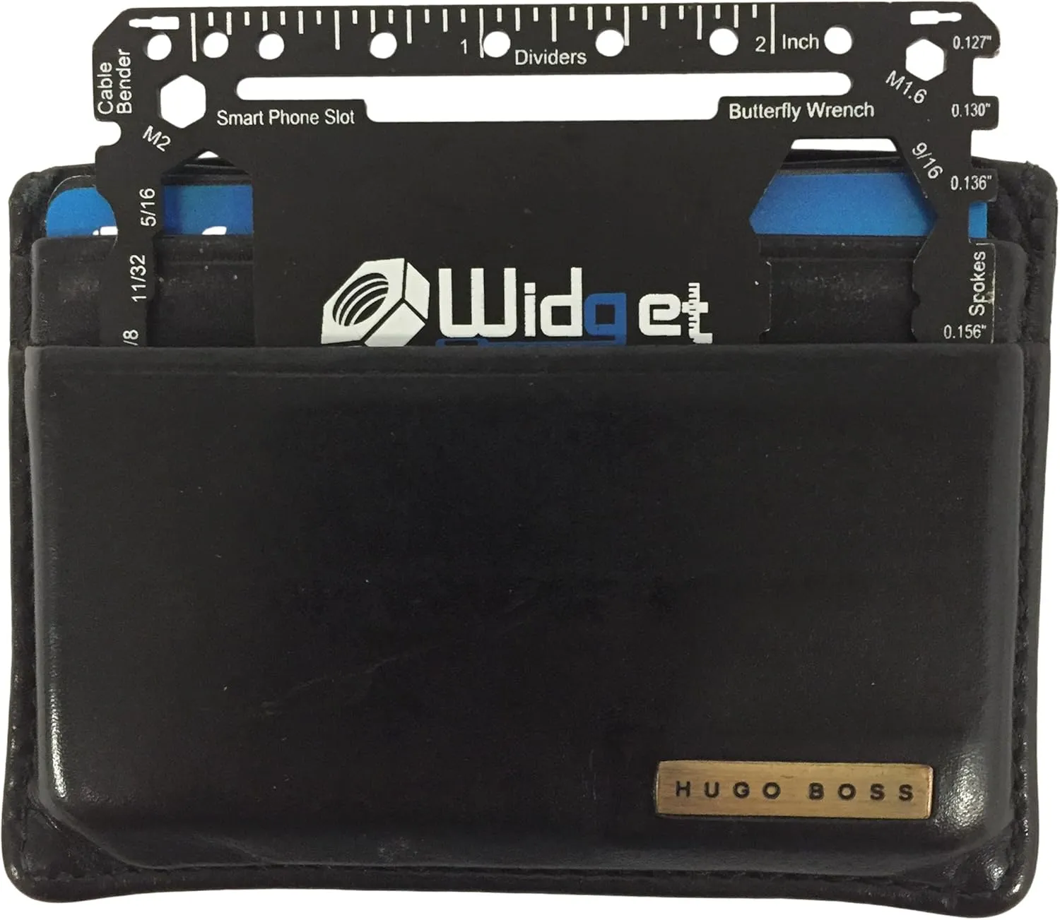 W4W, Multi purpose survival Pocket tool - Stocking Stuffers for Men Great Christmas gifts - Credit Card Wallet Size Ninja Multitool - 43 in 1 (Black)